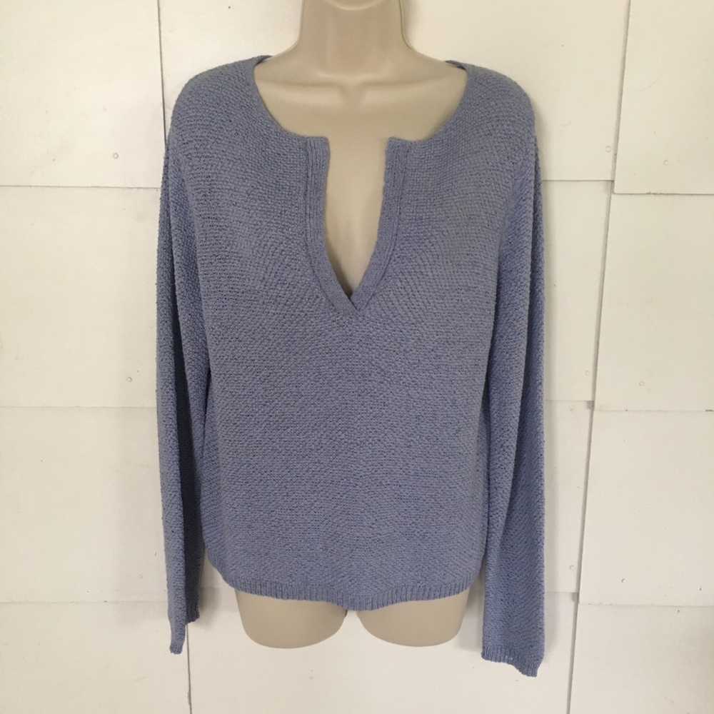 Eileen Fisher Blue Sz. M Silk Blend Sweater